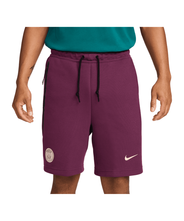 Nike Paris St. Germain Tech Fleece Short Rot F610 - rot
