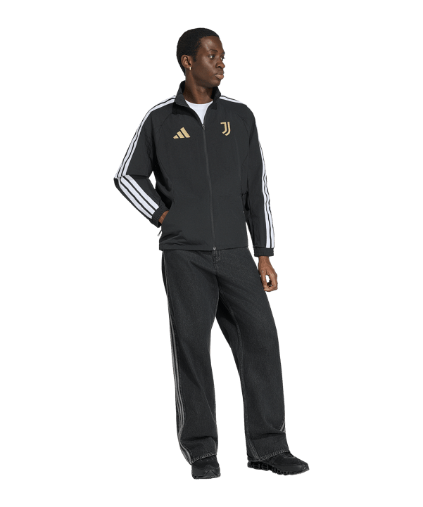 adidas Juventus Turin Anthem Jacke Schwarz - schwarz