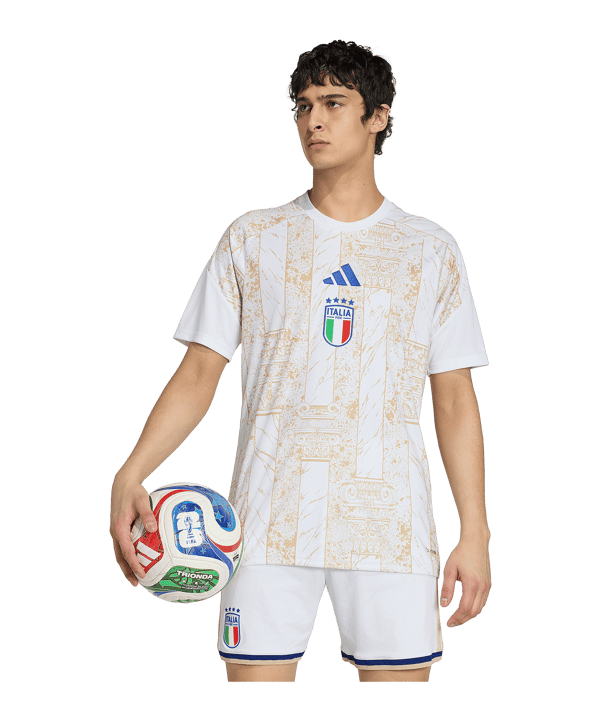 adidas FIGC Italien PRE T-Shirt Weiß - weiss