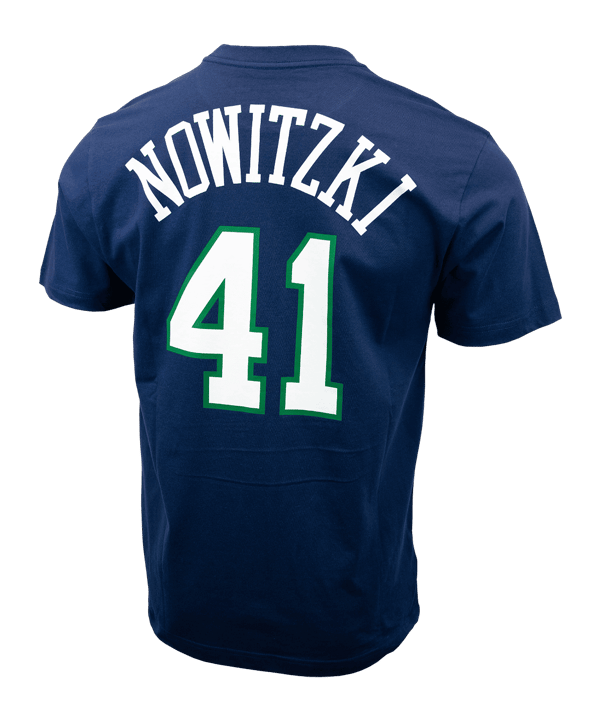 Mitchell and Ness NBA Dallas Mavericks Nowitzki T-Shirt Blau - blau