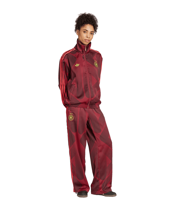 adidas Deutschland Tracksuit Hose Damen Rot - rot