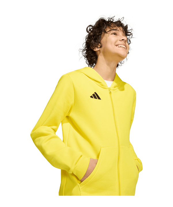 adidas Entrada26 Kapuzenjacke Kids Gelb - gelb