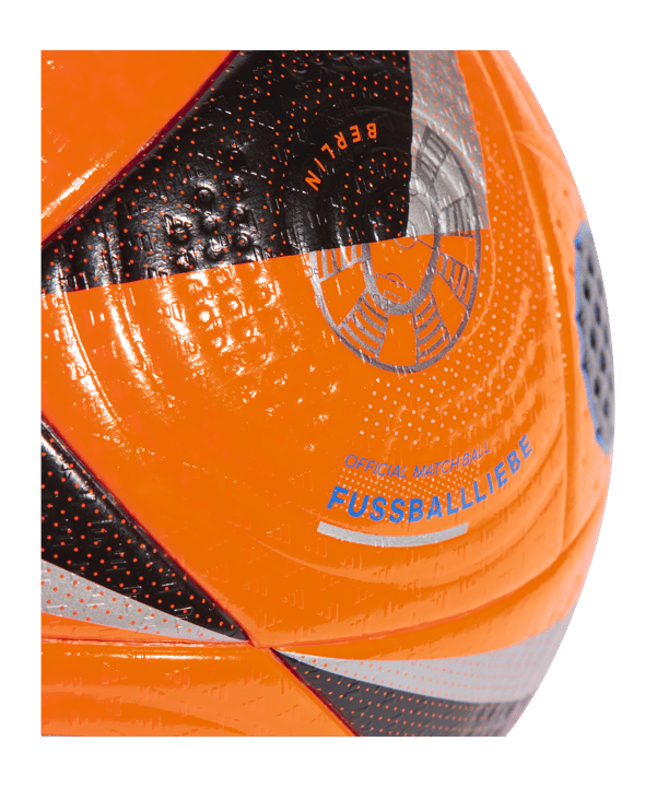 adidas Fussballliebe Pro Winter Spielball EM 2024 Orange Schwarz Blau - orange