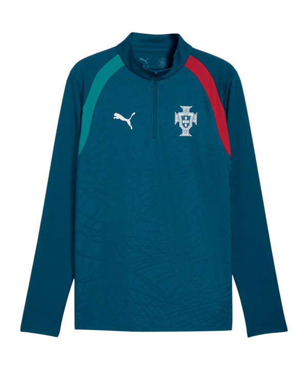PUMA FPF Portugal Training 1/4 Zip Top Blau F15 - blau
