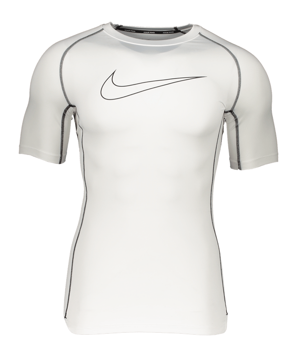 Nike Pro Tight-Fit T-Shirt Weiss Schwarz F100 - weiss