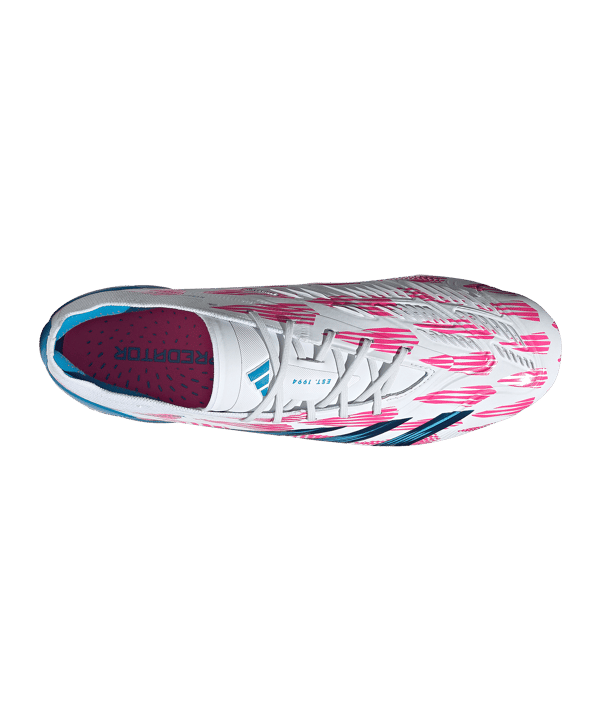 adidas Predator Elite FG Reemergence Weiss Blau - weiss