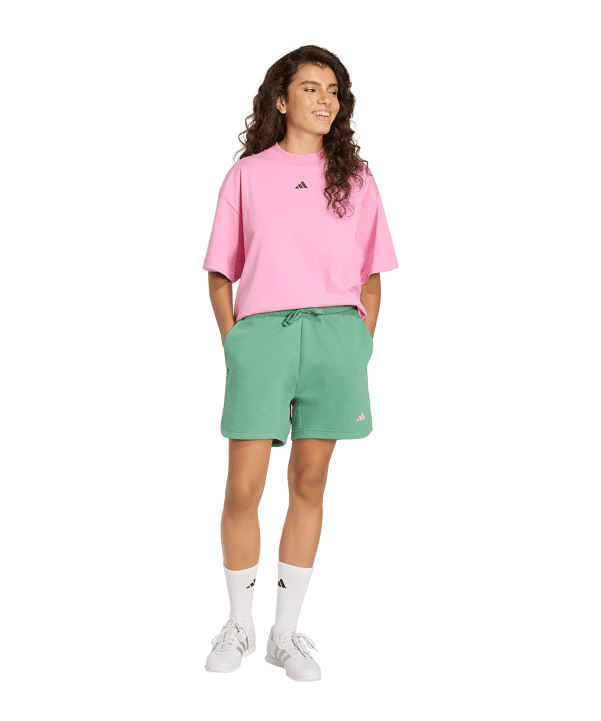 adidas 3 Stripes Studio T-Shirt Damen Rosa - rosa