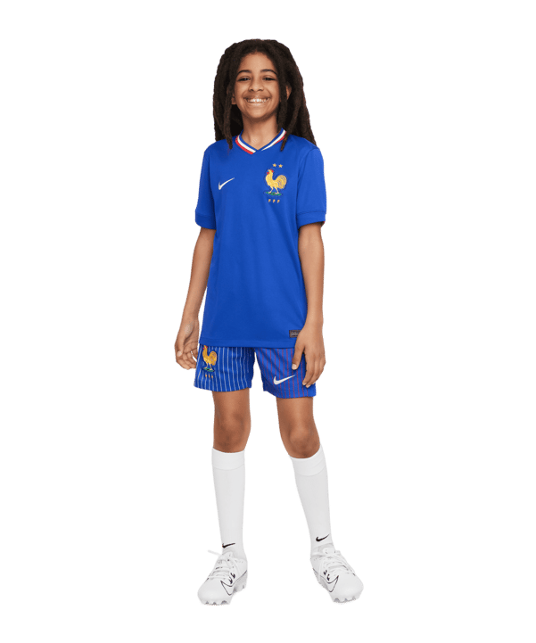 Nike Frankreich Trikot Home EM 2024 Kids Blau F452 - blau
