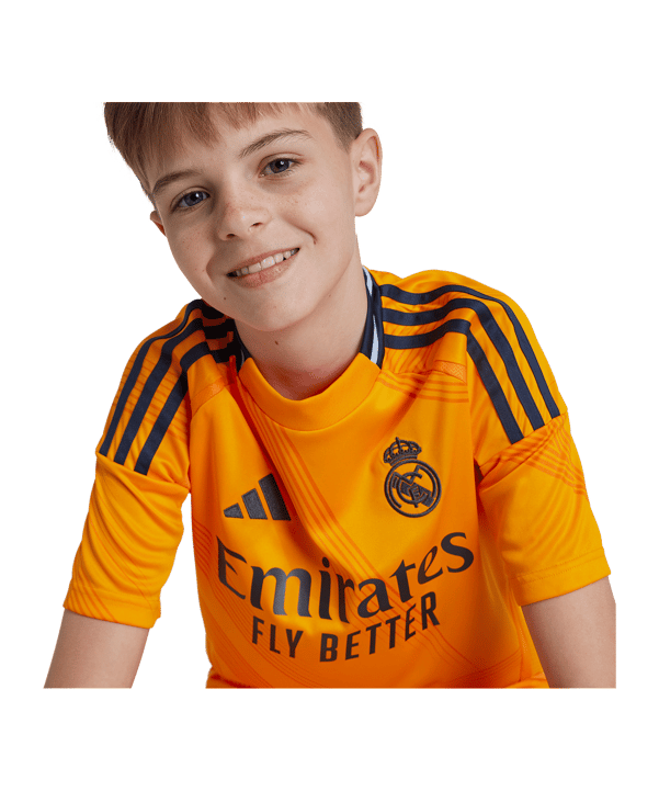 adidas Real Madrid Trikot Set Away 2024/2025 Kids Orange - orange