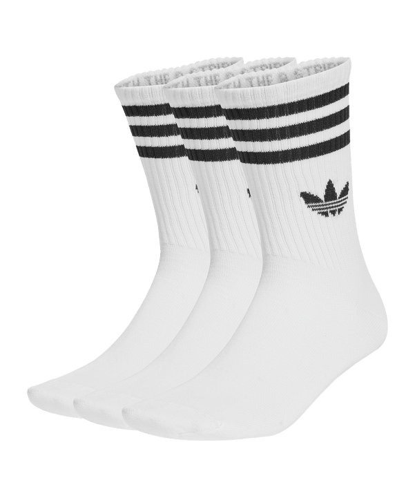 adidas Originals 3 Stripes Crew 3 Pair Socken Weiß - weiss