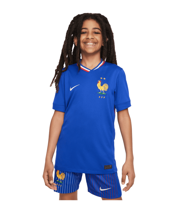 Nike Frankreich Trikot Home EM 2024 Kids Blau F452 - blau
