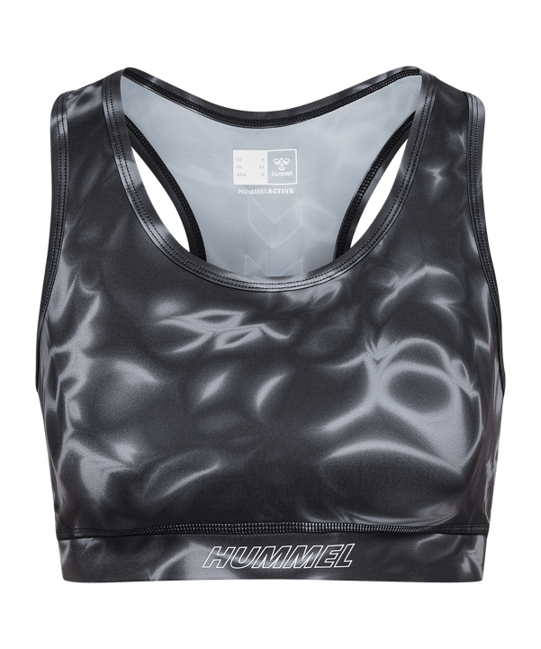 Hummel Te Twist Aop Sport-BH Damen Schwarz F2001 - schwarz
