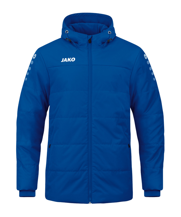 JAKO Team Coach Kapuzenjacke Kids Blau F400 - blau
