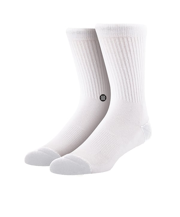 Stance Uncommon Solids Icon Socks Weiss Schwarz - weiss