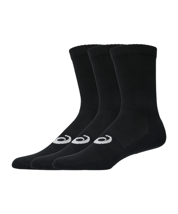 ASICS 6 Pack Crew Socken Schwarz - schwarz