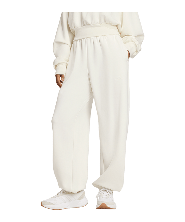 adidas Soft Lux Jogginghose Damen Weiß - weiss