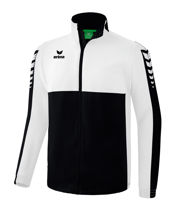 Erima SIX WINGS Jacke abnehmbare Ärmel Weiss - schwarz