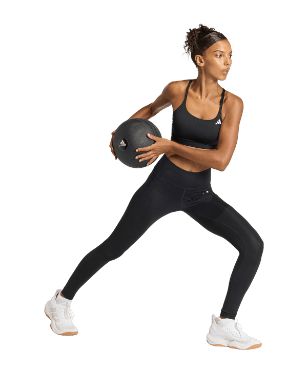 adidas Optime Essentials Workout Sport-BH Damen Schwarz - schwarz