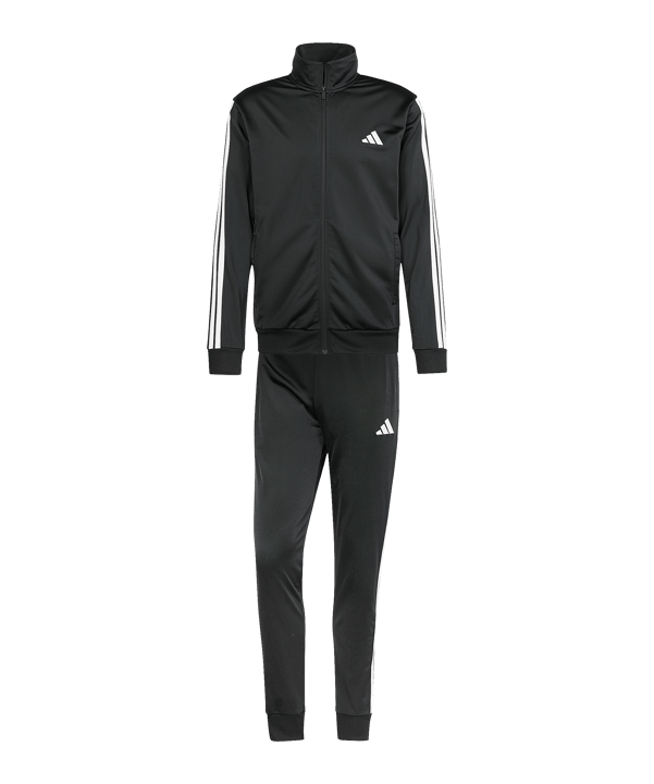 adidas 3 Stripes Trainingsanzug Schwarz - schwarz