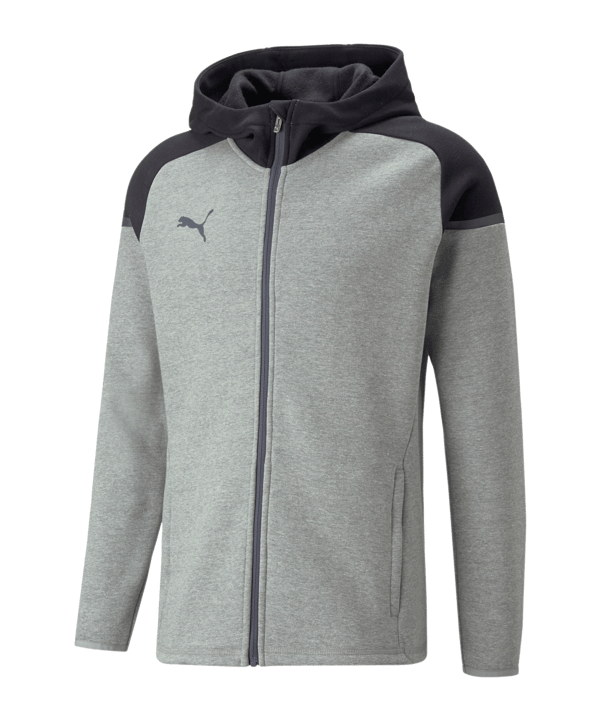 PUMA teamCUP Casuals Kapuzenjacke Grau F13 - grau