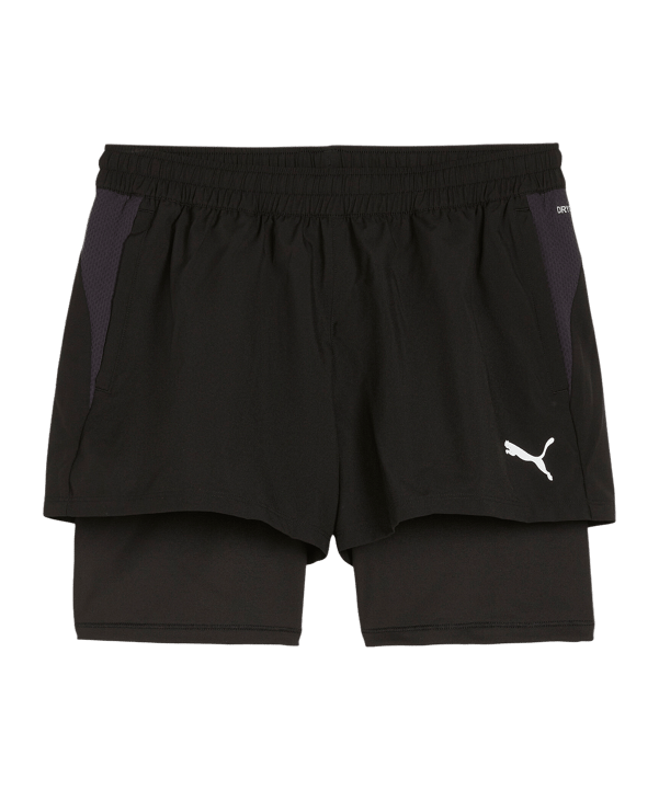 PUMA teamGOAL 2in1 Short Damen Schwarz Weiss F03 - schwarz