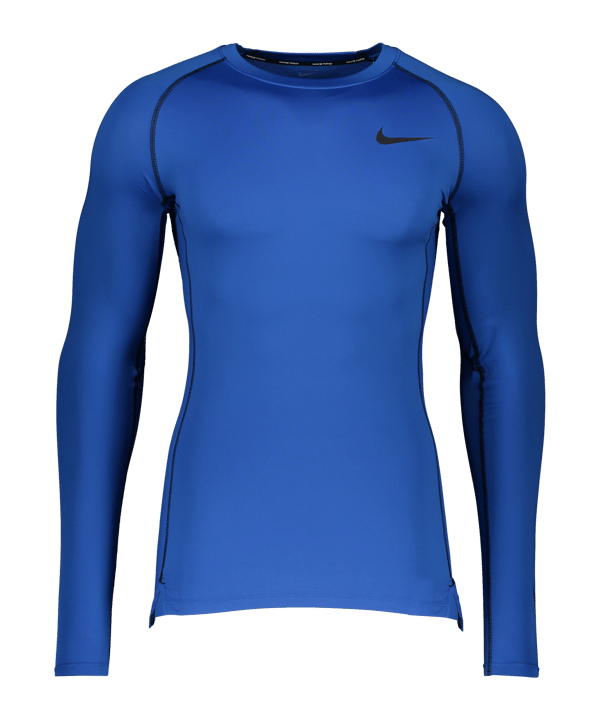 Nike Pro Tight-Fit Sweatshirt Blau Schwarz F480 - blau