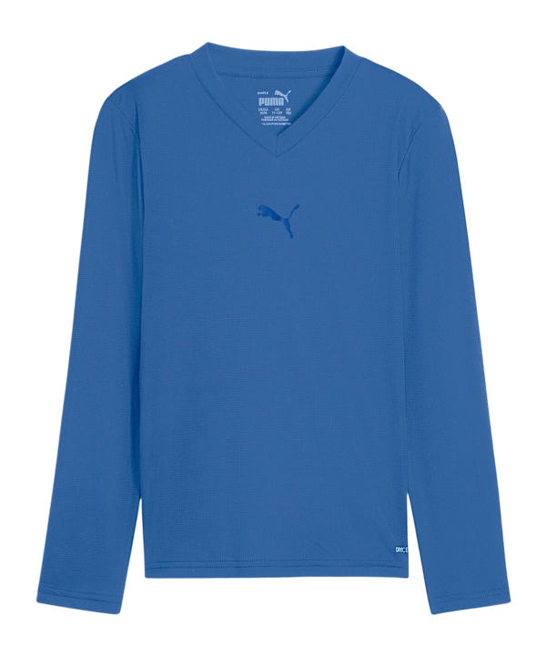 PUMA teamGOAL Baselayer Longsleeve Kids Blau F02 - blau