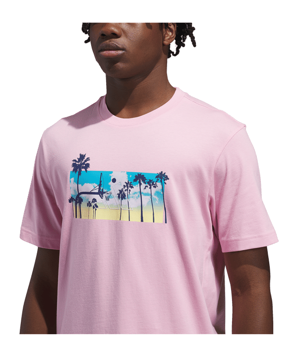 adidas Summer Sunset T-Shirt Rosa - rosa
