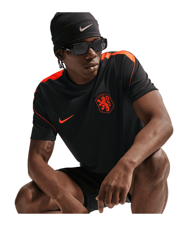Nike KNVB Niederlande Trainingsshirt Schwarz F010 - schwarz