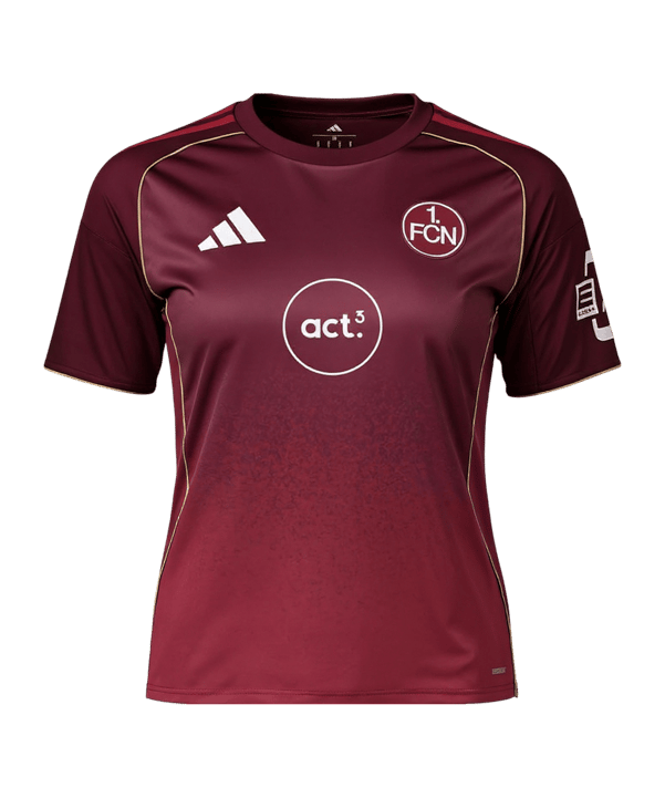 adidas 1. FC Nürnberg Trikot 3rd 2025/2026 Damen Weinrot - rot