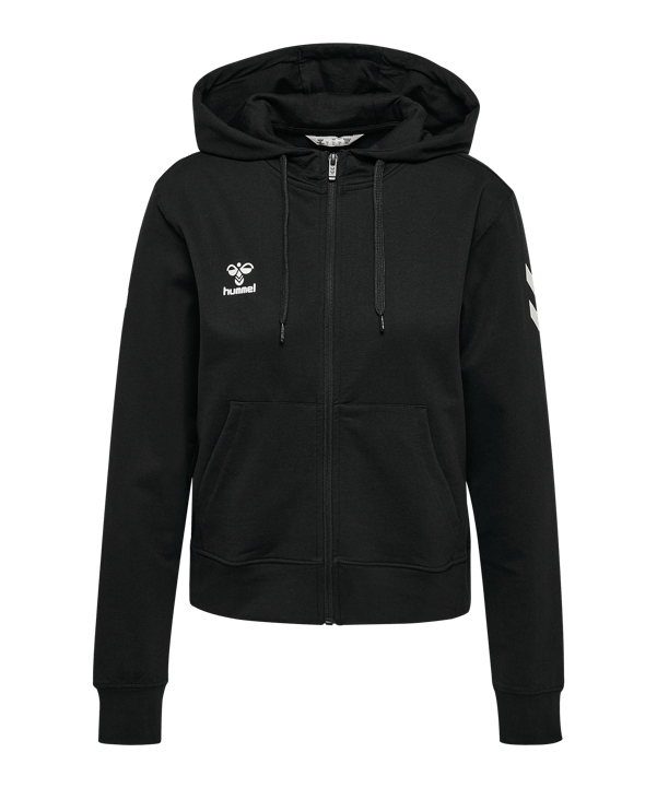 Hummel Go 2.0 Chevron Kapuzenjacke Damen Schwarz F2001 - schwarz
