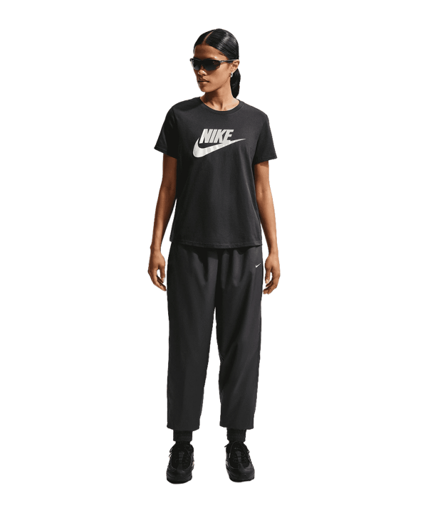 Nike Essentails Logo T-Shirt Damen Schwarz F010 - schwarz