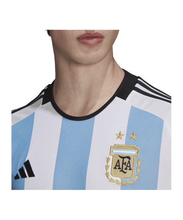 adidas Argentinien Trikot Home WM 2022 Weiss Blau - weiss