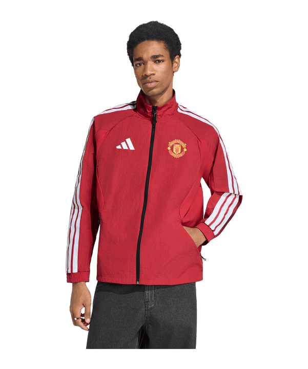 adidas Manchester United Anthem Jacke Rot - rot