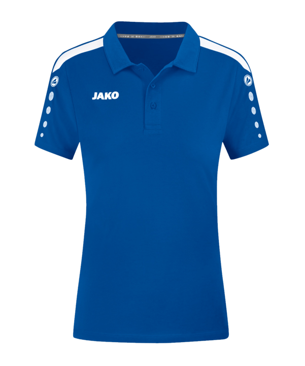 JAKO Power Poloshirt Damen Blau Weiss F400 - blau