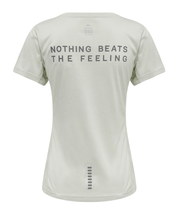 Newline Statement T-Shirt Running Damen F1113 - beige
