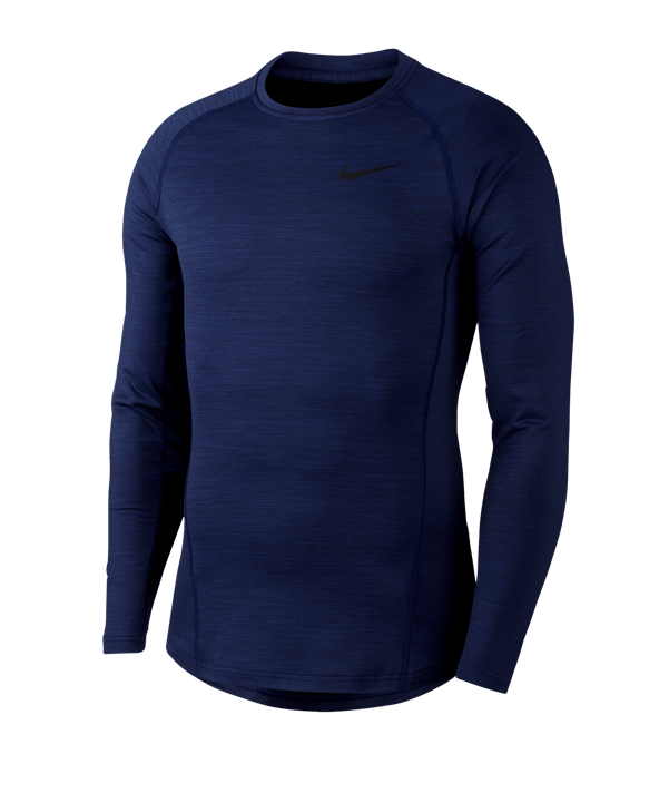 Nike Pro Warm langarm Shirt Blau F478 - blau