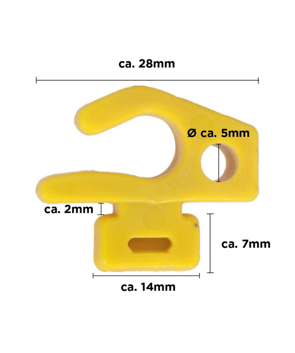 Cawila Tornetzhaken Typ 3 | 10er Set - gelb