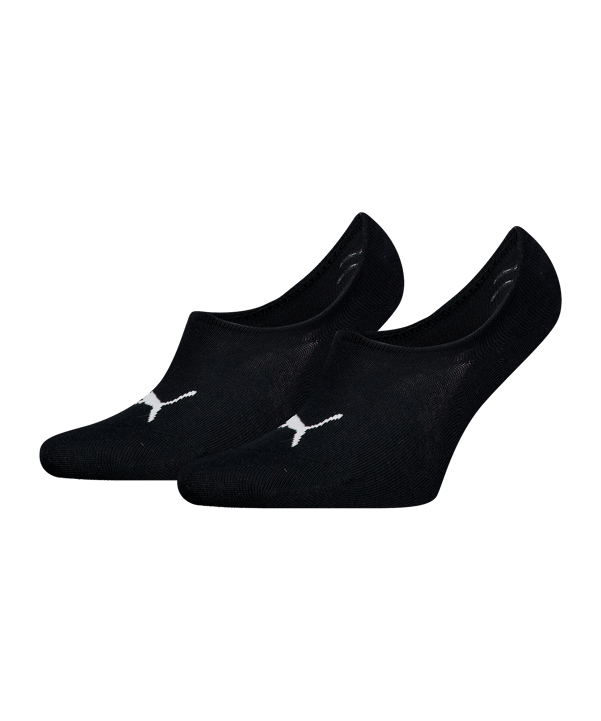 PUMA Füsslinge 2er Pack Socken Schwarz F001 - schwarz