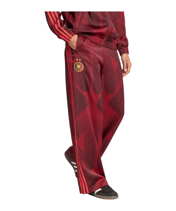 adidas Deutschland Tracksuit Hose Damen Rot - rot