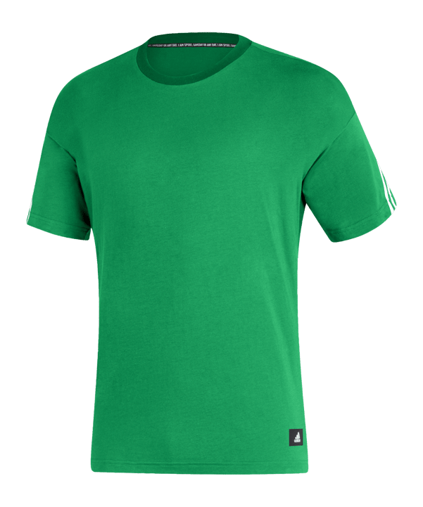 adidas 3 Stripes T-Shirt Grün - gruen
