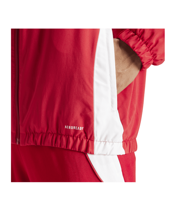 adidas Tiro 24 Windbreaker Rot Weiss - rot