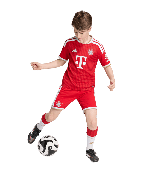 adidas FC Bayern München Trikot Home 2026/2027 Kids Rot - rot