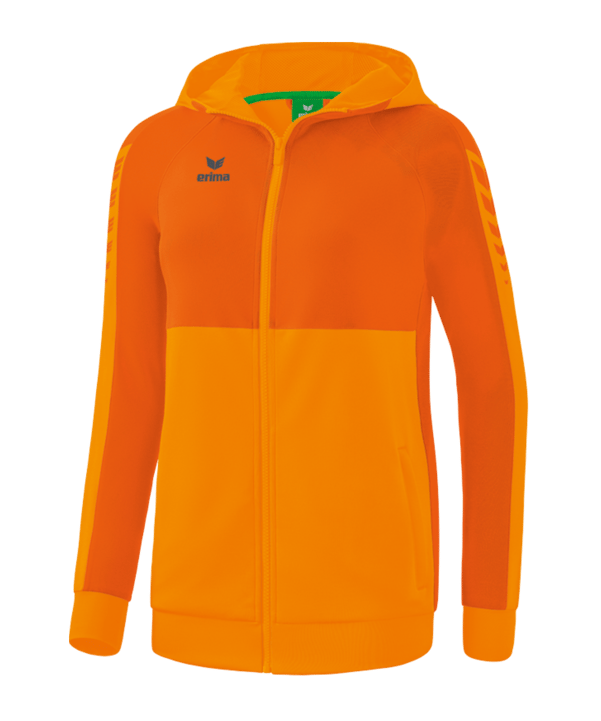 Erima Six Wings Kapuzenjacke Damen Orange - orange