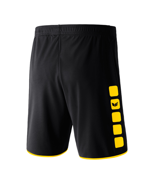 Erima 5-Cubes Short Schwarz Gelb - schwarz