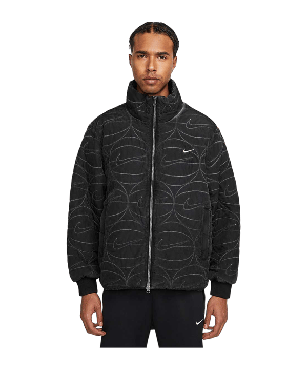 Nike Woven FullZip Jacke Schwarz Weiss F010 - schwarz