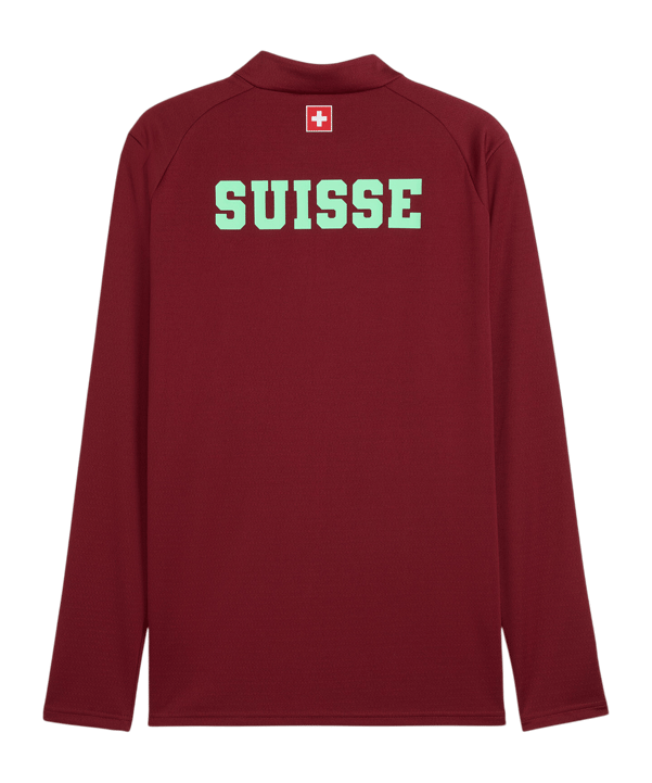 PUMA SFV Schweiz Training 1/4 Zip Top Rot F09 - rot