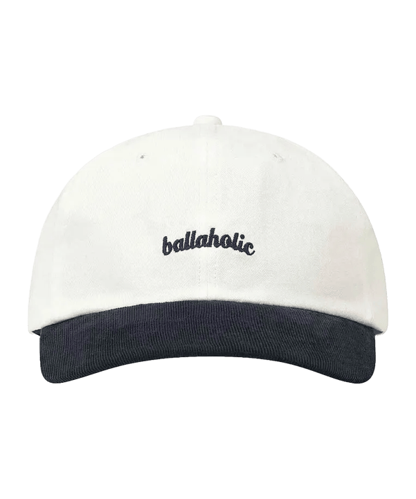 Ballaholic Corduroy Brim Logo 6 Panel Cap Beige - beige