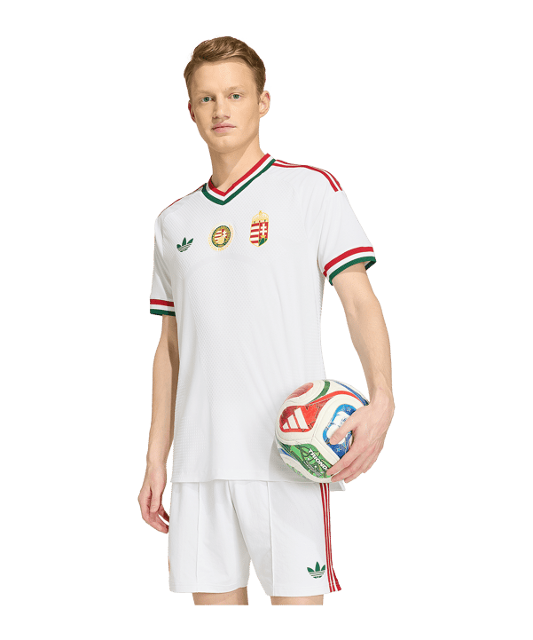 adidas MLSZ Ungarn Authentic Trikot Away WM 2026 Weiß - weiss