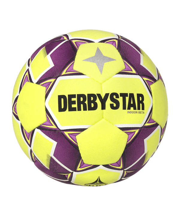 Derbystar Indoor Beta v24 Trainingsball Gelb Lila F590 - gelb